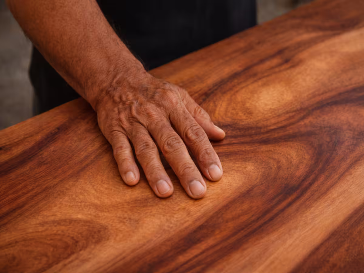 Artisan thaïlandais travaillant le bois